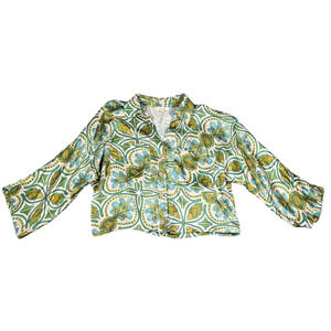 Haute Hippie Mosaic Relaxed Fit Coastal Button-up Blouse